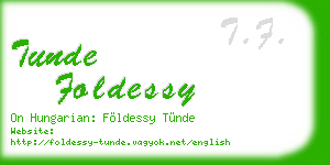 tunde foldessy business card